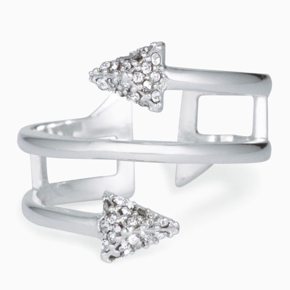 Stella & Dot Silver Winding Arrow Ring
